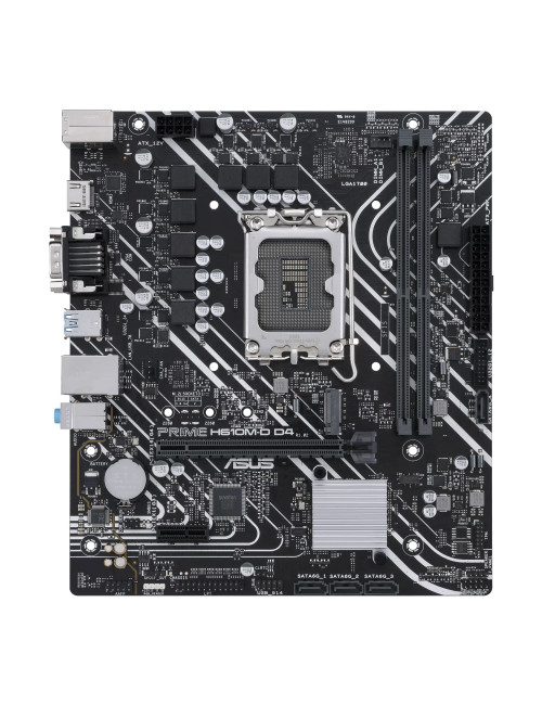Asus PRIME H610M-D D4 Processor family Intel, Processor socket LGA1700, DDR4 DIMM, Memory slots 2, Supported hard disk drive int