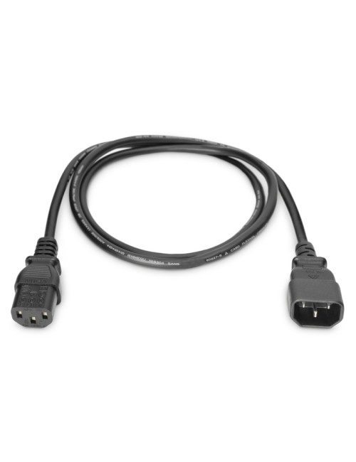 Digitus Power Cord extension cable C13 - C14, AK-440201-018-S 1.8 m, Black