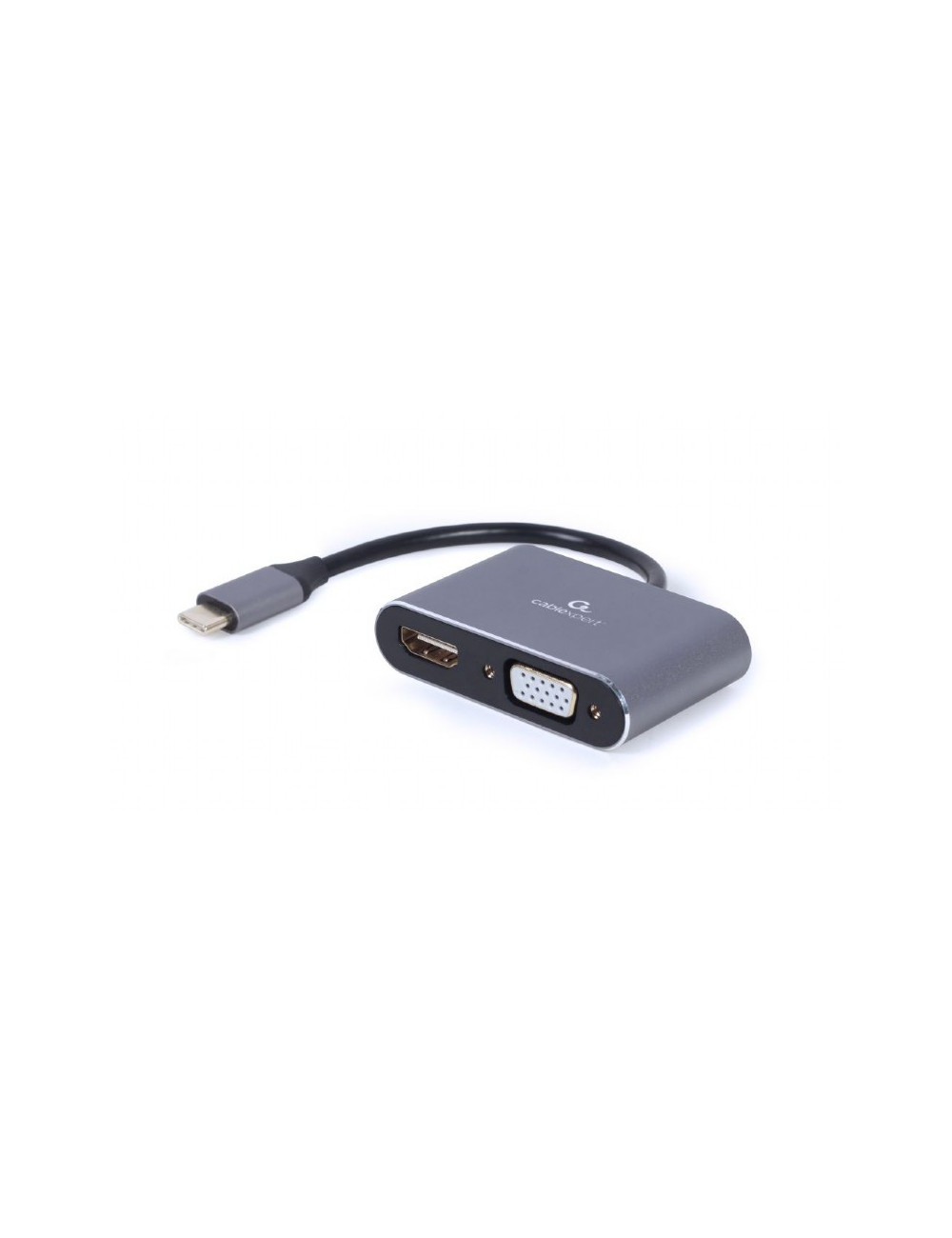 Cablexpert USB Type-C to HDMI and VGA display adapter A-USB3C-HDMIVGA-01 0.15 m, Grey, USB Type-C