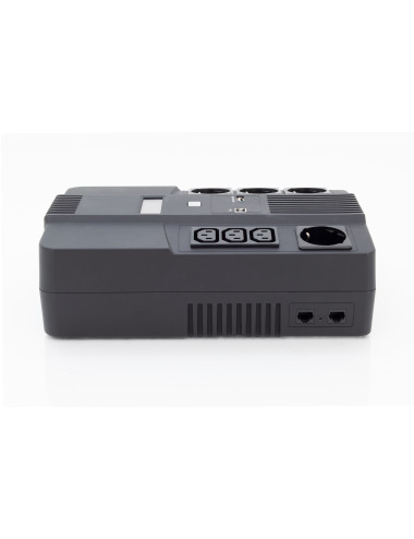 Digitus All-in-One UPS, 800VA/480W, LED 12V/9Ah x1, 4x CEE 7/7,3x IEC C13, USB, RJ45