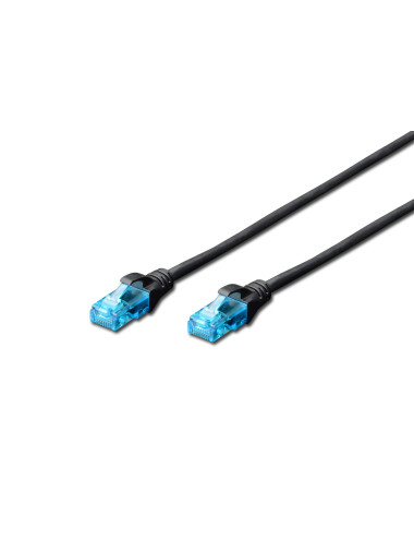 Digitus CAT 5e U-UTP Patch cord, PVC AWG 26/7, Modular RJ45 (8/8) plug, 1 m, Black