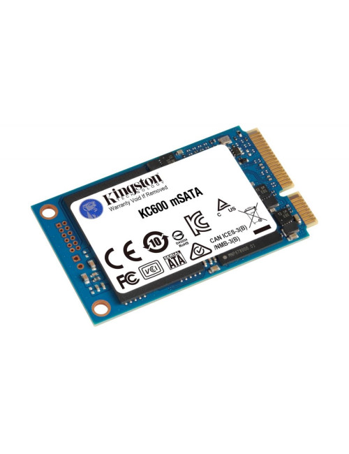 Kingston KC600 512 GB, SSD interface mSATA, Write speed 520 MB/s, Read speed 550 MB/s