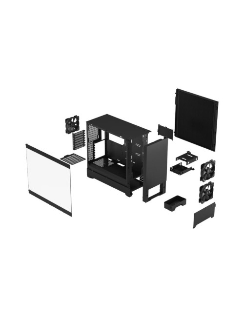 Fractal Design Pop Silent Black TG Clear Tint, ATX, mATX, Mini ITX, Power supply included No