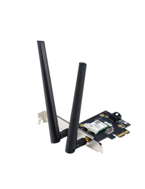 Asus AX1800 Dual-Band Bluetooth 5.2 PCIe Wi-Fi Adapter PCE-AX1800 802.11ax, 574+1201 Mbit/s, MU-MiMO Yes, No mobile broadband, A