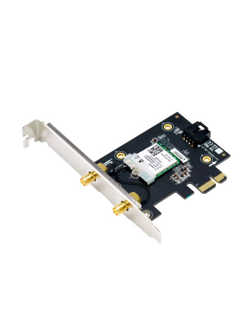 Asus AX1800 Dual-Band Bluetooth 5.2 PCIe Wi-Fi Adapter PCE-AX1800 802.11ax, 574+1201 Mbit/s, MU-MiMO Yes, No mobile broadband, A