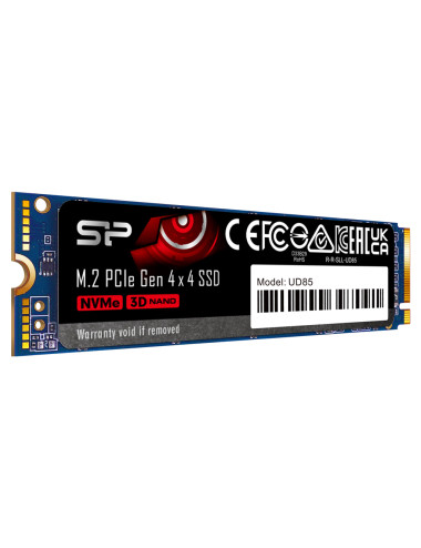 Silicon Power SSD UD85 1000 GB, SSD form factor M.2 2280, SSD interface PCIe Gen4x4, Write speed 2800 MB/s, Read speed 3600 MB/s