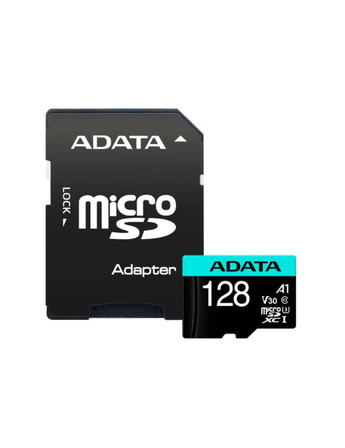 ADATA Premier Pro UHS-I U3 128 GB, micro SDXC, Flash memory class 10, with Adapter