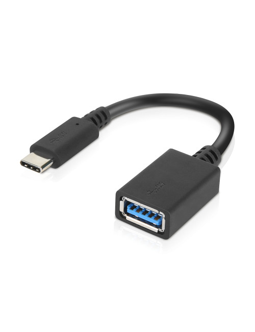 Lenovo 0.14 m, Black, USB-C to USB-A Adapter