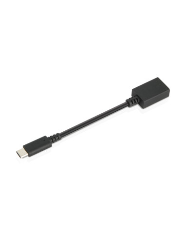 Lenovo 0.14 m, Black, USB-C to USB-A Adapter