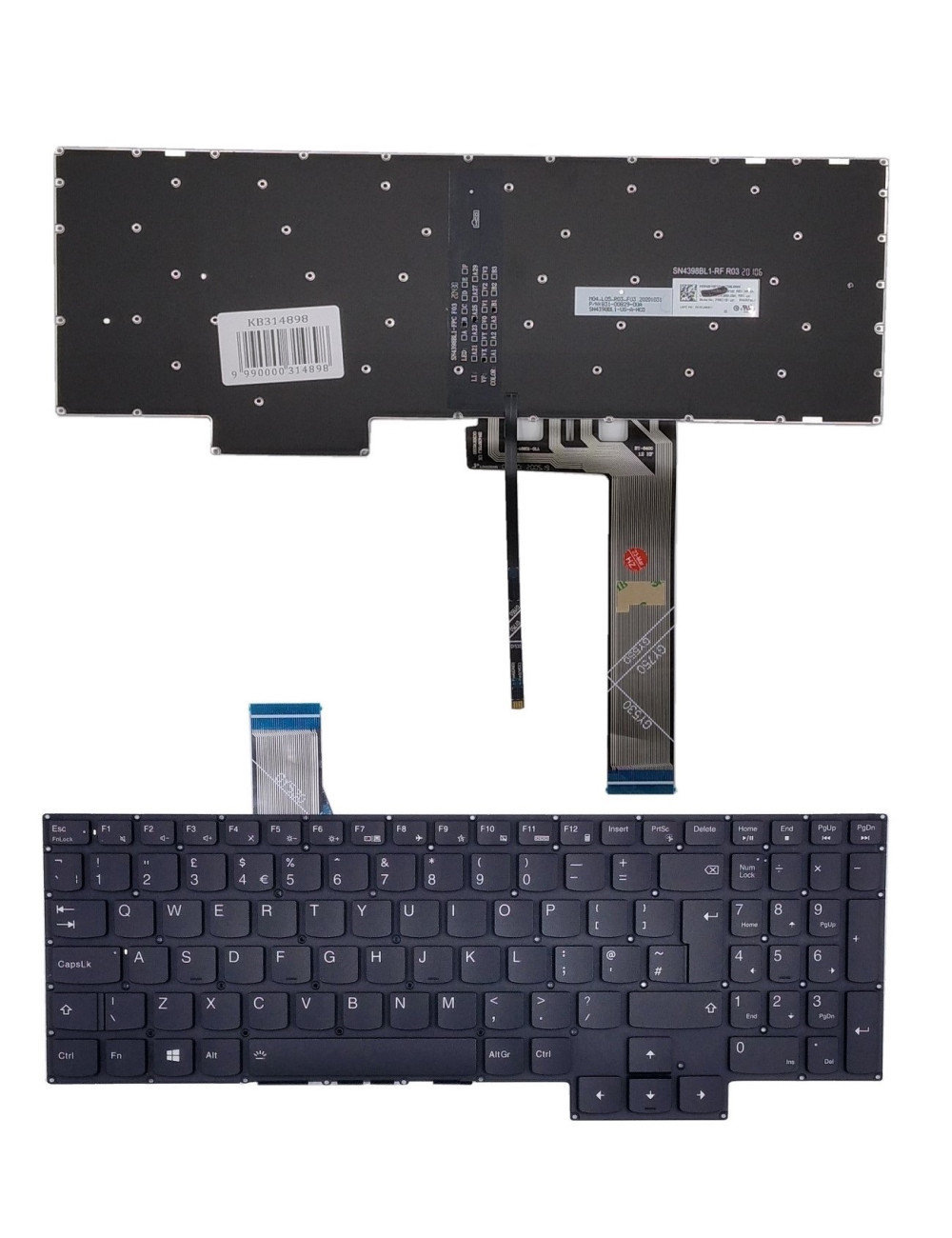 Klaviatūra LENOVO Legion 5, su pašvietimu, UK