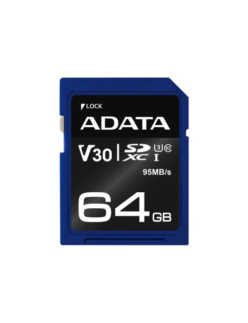 ADATA 64GB SDXC UHS-I U3 V30S 95MB/60MB