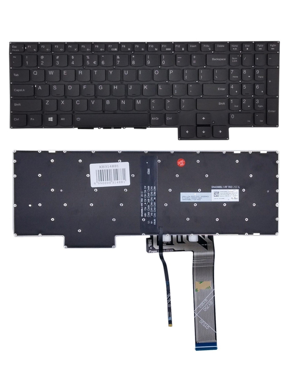 Keyboard LENOVO Legion 5 with Backlight, US