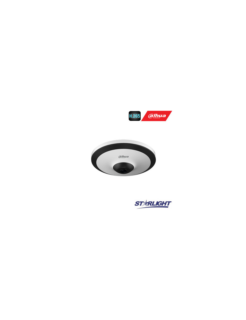 Fish-Eye IP kamera EW5541-AS. STARLIGHT 5MP 25fps. 360 , IR iki 10m., IVS, WDR