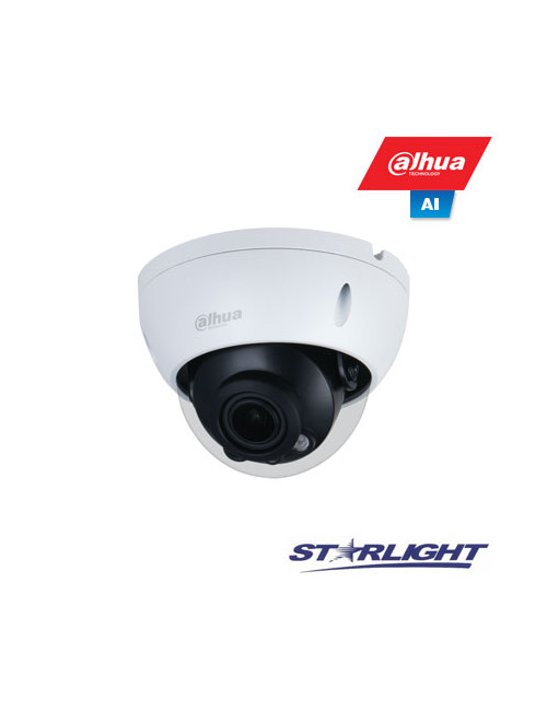 IP Camera AI 5M 2K dome STARLIGHT, LXIR 40m 5MP(2592x1944) 20fps, 2.7mm 13.5mm,H.265+,IK10