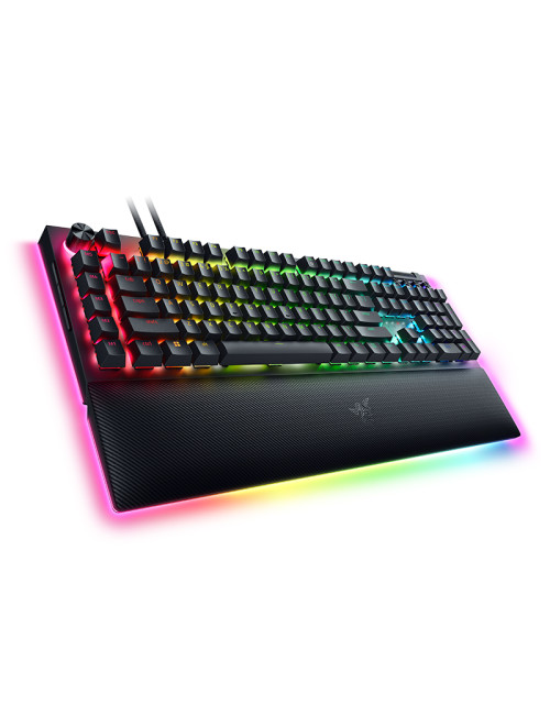 Razer Mechanical Gaming Keyboard BlackWidow V4 Pro RGB LED light, US, Wired, Black, Green Switches, Numeric keypad