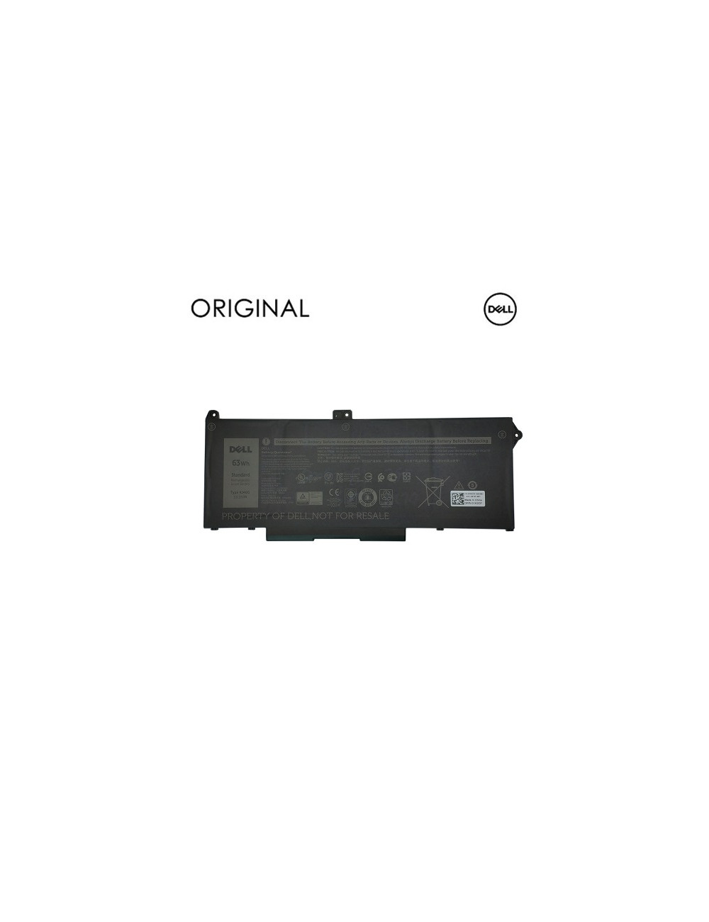 Notebook Battery DELL RJ40G, 63Wh, 3941mAh, Original