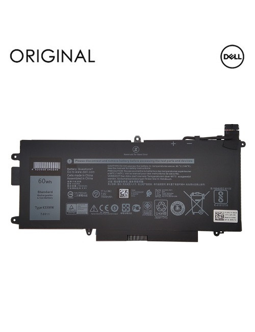 Notebook Battery DELL K5XWW, 7500mAh, Original