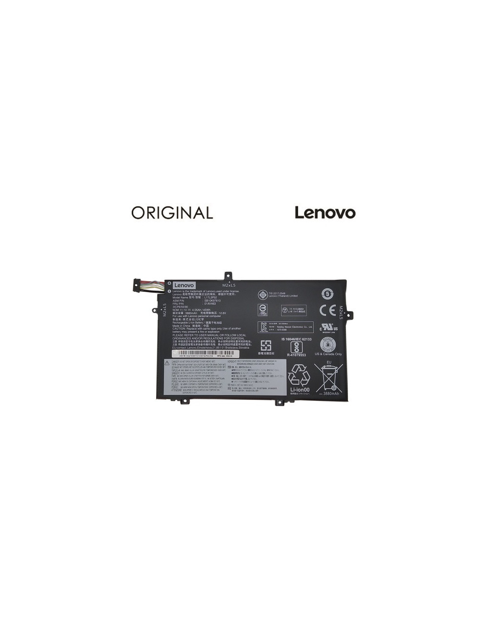 Notebook battery LENOVO 01AV463, 3880mAh, Original