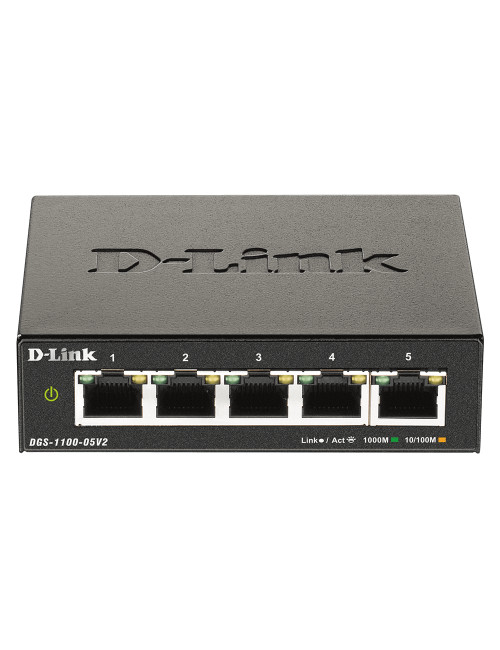 D-Link Smart Managed Switch DGS-1100-05V2/E Managed L2, Rackmountable, 1 Gbps (RJ-45) ports quantity 5