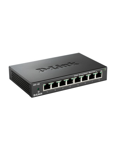 D-Link Ethernet Switch DES-108/E Unmanaged, Desktop, 10/100 Mbps (RJ-45) ports quantity 8