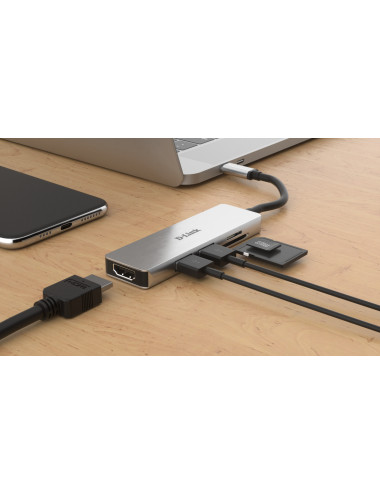 D-Link 5-in-1 USB-C Hub with HDMI and SD/microSD Card Reader DUB-M530 0.11 m