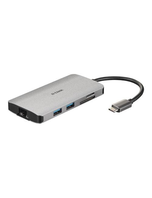 D-Link 8-in-1 USB-C Hub with HDMI/Ethernet/Card Reader/Power Delivery DUB-M810 0.15 m