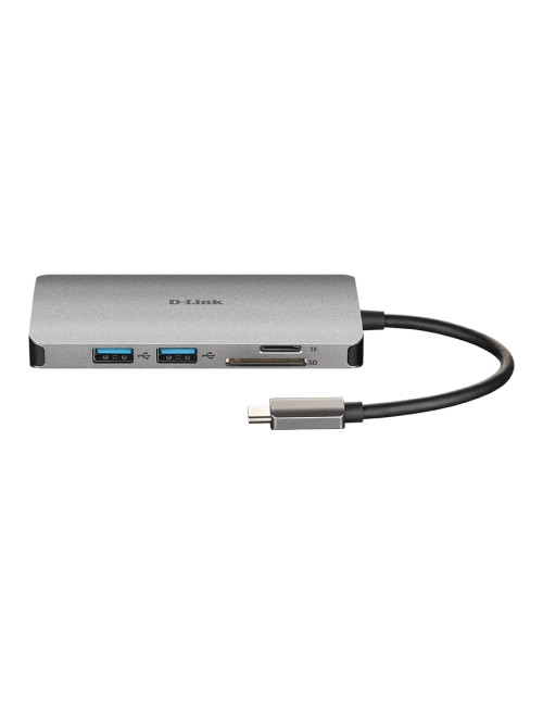 D-Link 8-in-1 USB-C Hub with HDMI/Ethernet/Card Reader/Power Delivery DUB-M810 0.15 m