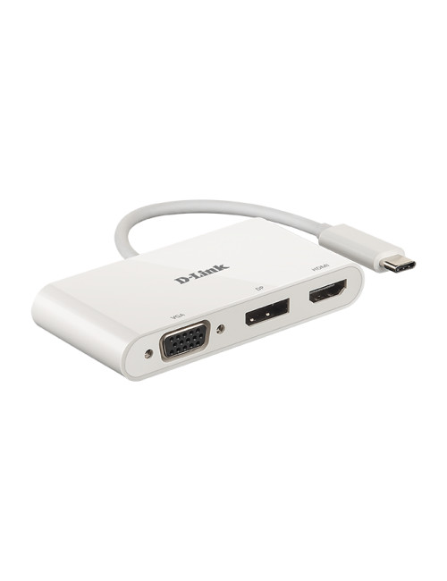 D-Link 3-in-1 USB-C to HDMI/VGA/DisplayPort Adapter DUB-V310 0.11 m