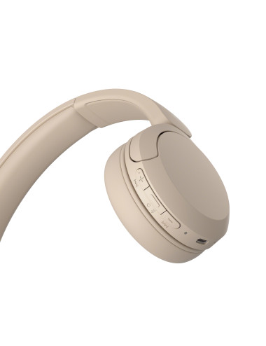 Sony WH-CH520 Wireless Headphones, Beige