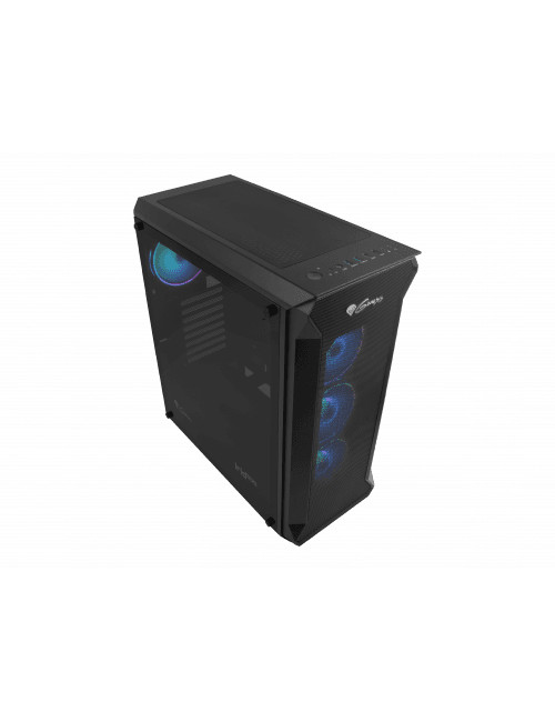 GENESIS IRID 505 ARGB Pc case, Midi tower, 2xUSB 3.0, 2xUSB 2.0, 2x Jack, Black