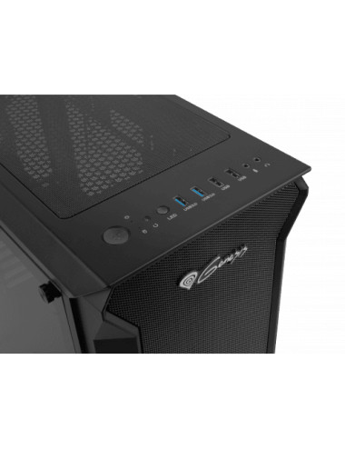 GENESIS IRID 505 ARGB Pc case, Midi tower, 2xUSB 3.0, 2xUSB 2.0, 2x Jack, Black