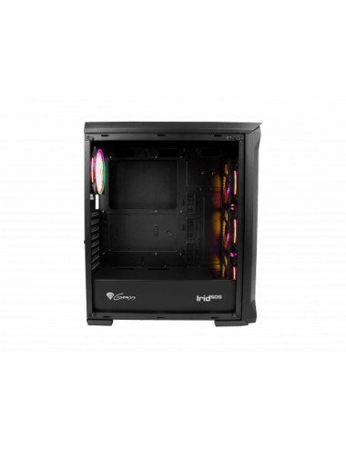 GENESIS IRID 505 ARGB Pc case, Midi tower, 2xUSB 3.0, 2xUSB 2.0, 2x Jack, Black