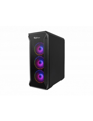 GENESIS IRID 505 ARGB Pc case, Midi tower, 2xUSB 3.0, 2xUSB 2.0, 2x Jack, Black