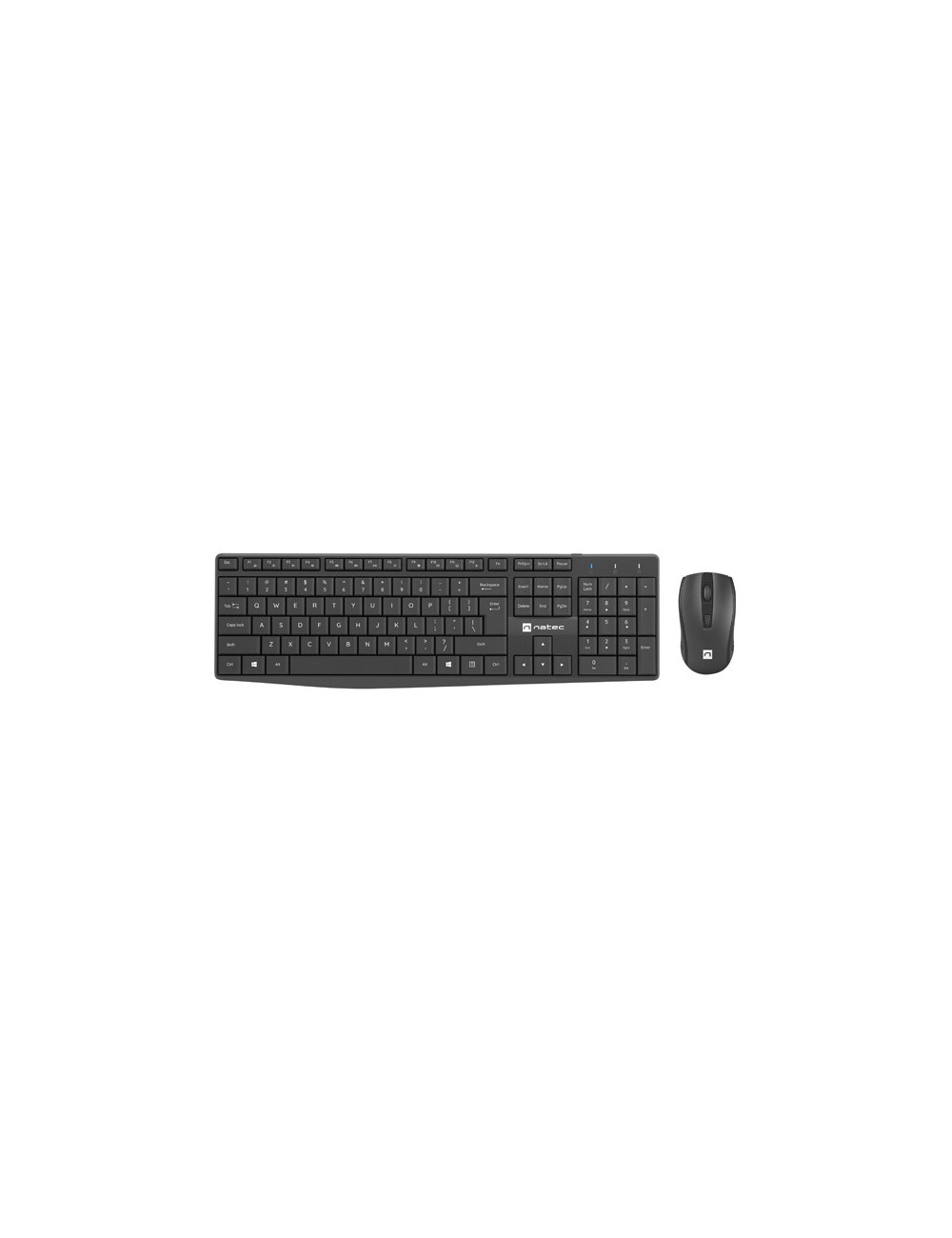 Natec Keyboard and Mouse Squid 2in1 Bundle Keyboard and Mouse Set, Wireless, US, Black