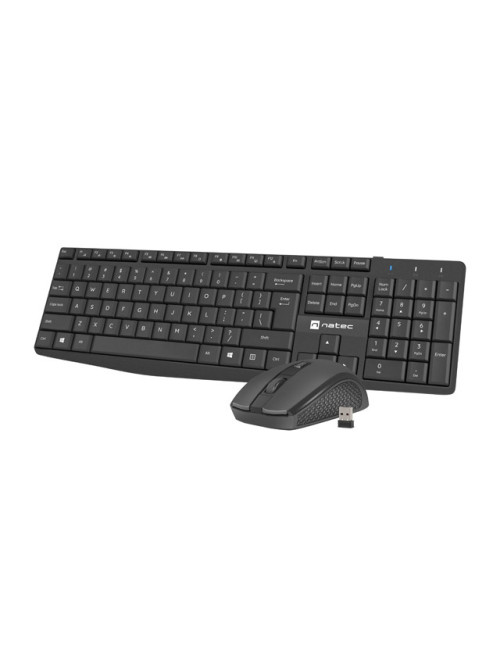 Natec Keyboard and Mouse Squid 2in1 Bundle Keyboard and Mouse Set, Wireless, US, Black