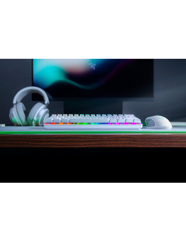 Razer Huntsman Mini, Gaming keyboard, RGB LED light, US, Mercury White, Wired