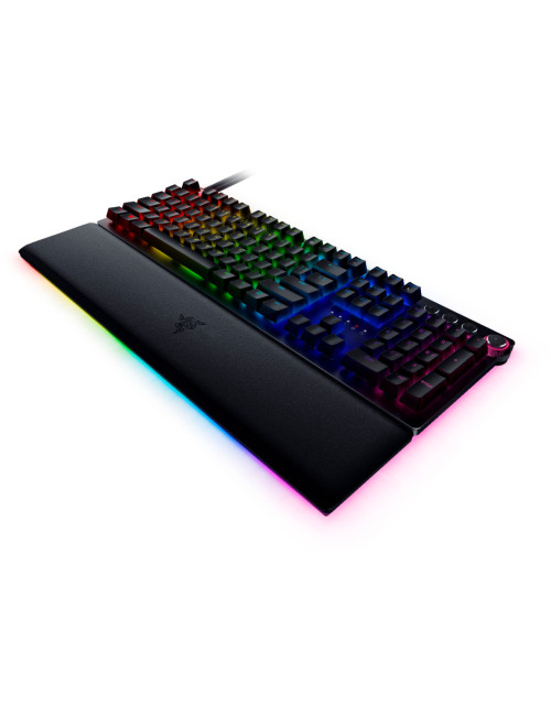 Razer Huntsman V2 Optical Gaming Keyboard Gaming keyboard, RGB LED light, US, Wired, Black, Clicky Purple Switch, Numeric keypad