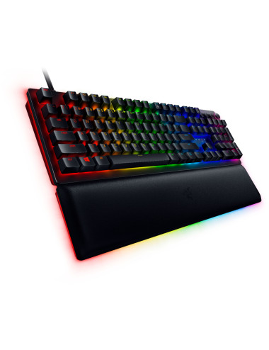 Razer Huntsman V2 Optical Gaming Keyboard Gaming keyboard, RGB LED light, US, Wired, Black, Clicky Purple Switch, Numeric keypad