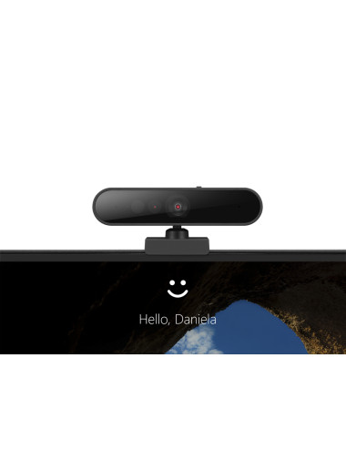 Lenovo Webcam 500 FHD Black, Pixel perfect high definition FHD 1080P video with 1/2.9 inch RGB sensor size. Effortless automatic