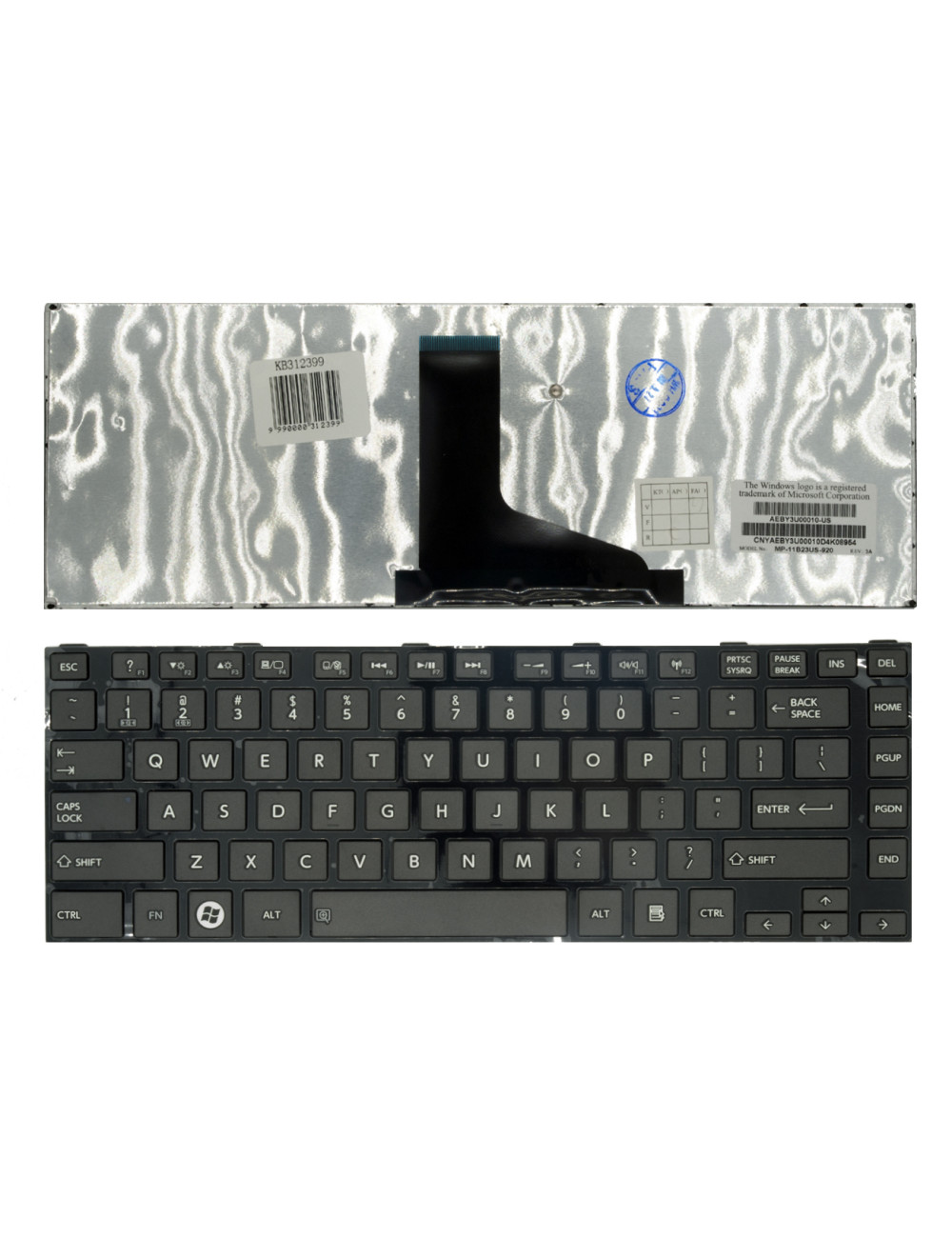 Keyboard TOSHIBA Satellite: L800, L805, L830, C800, C800D