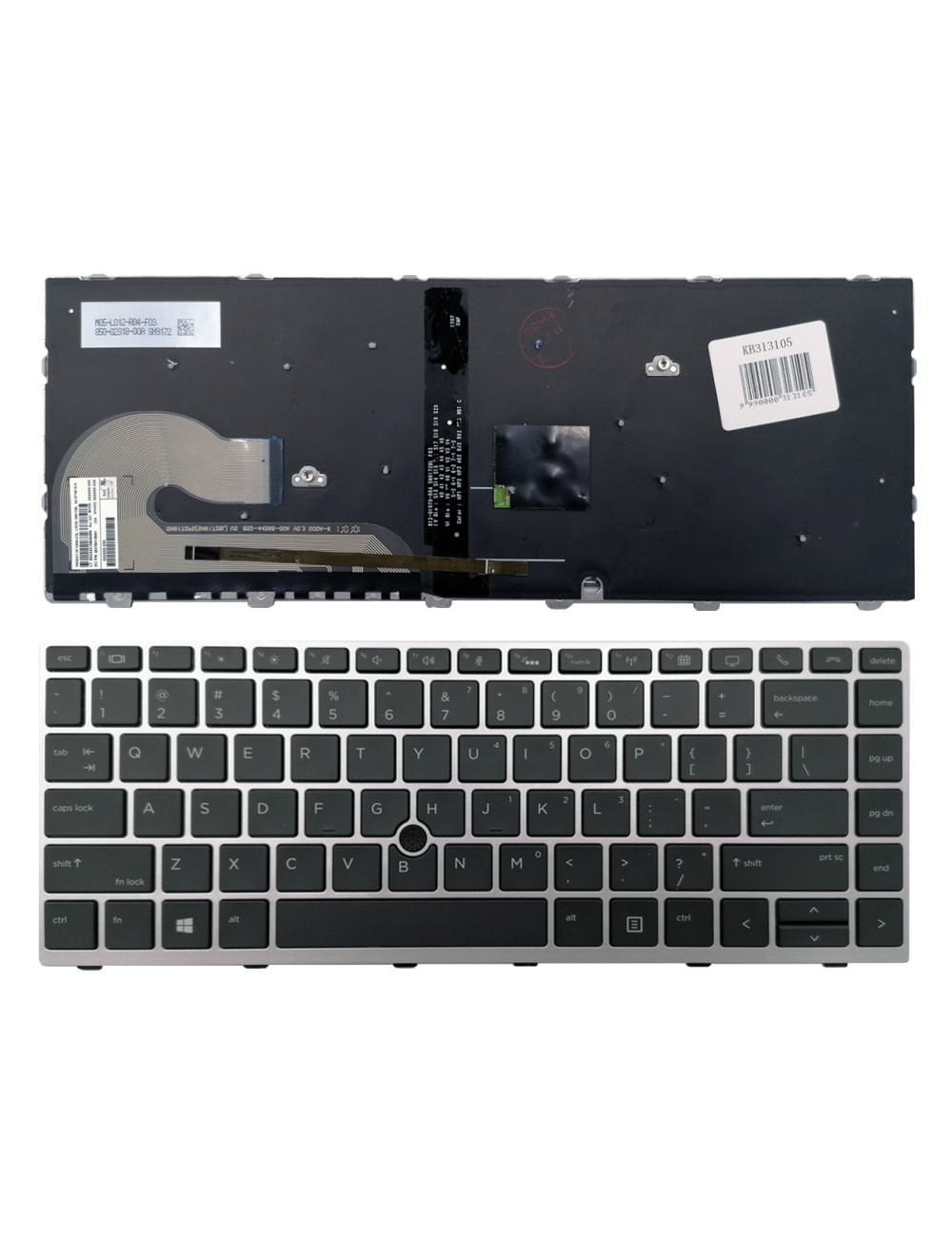 Keyboard HP: EliteBook 840 G5 846 G5 745 G5 (silver,with backlight )