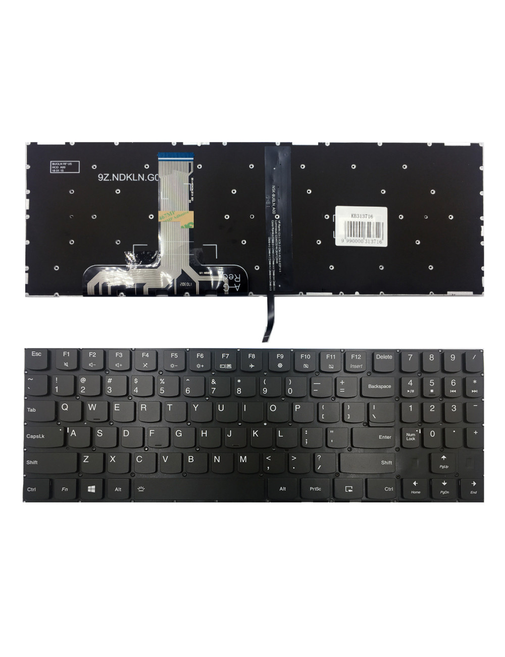 Keyboard Lenovo: Legion Y520, Y520-15Ikb, Y720-15Ikb, R720 R720-15Ikb with white backlight