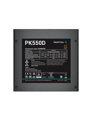 Deepcool PK550D ATX12V V2.4, 550 W, 80 PLUS Bronze Certified