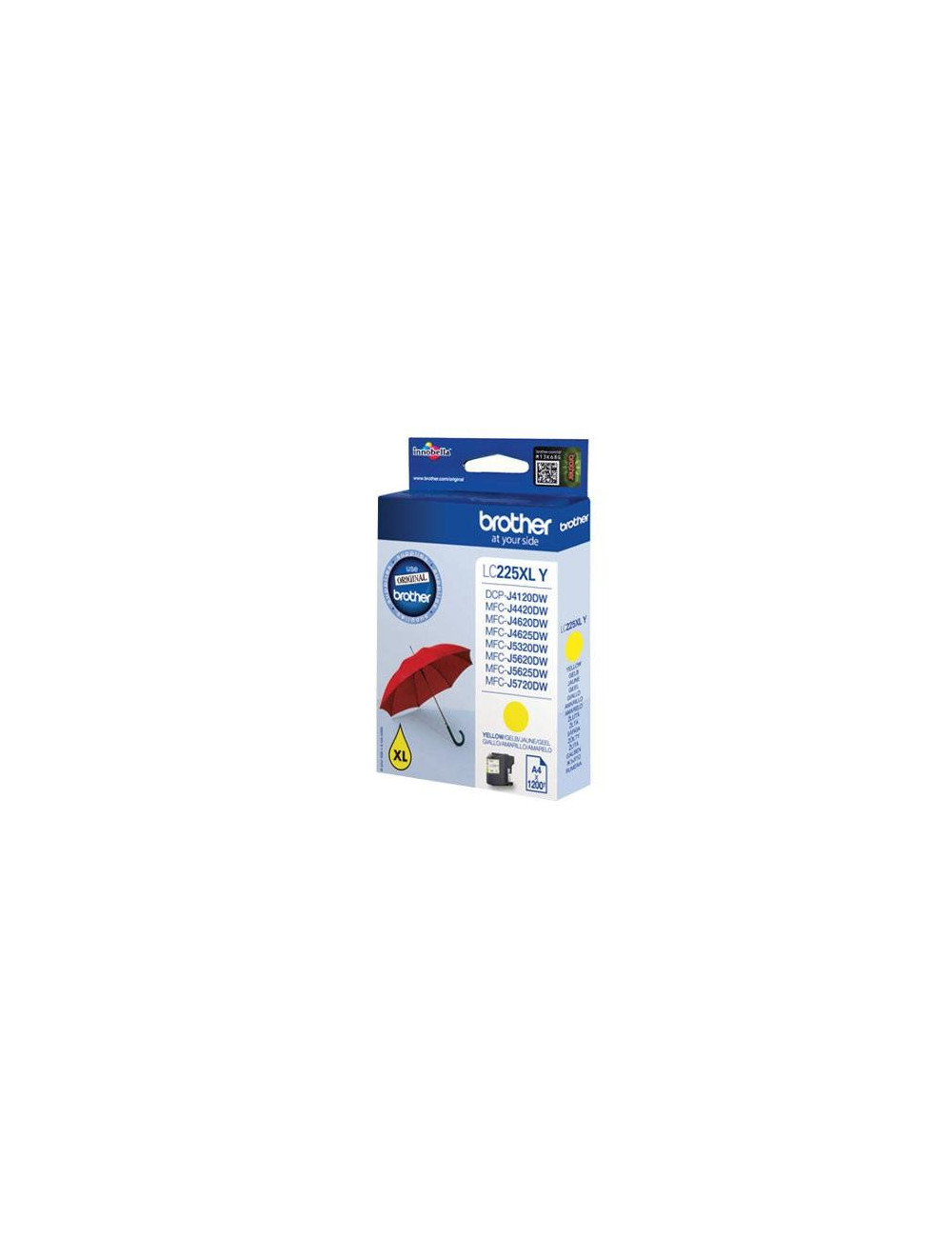 Brother LC225XLY Ink Cartridge, Yellow