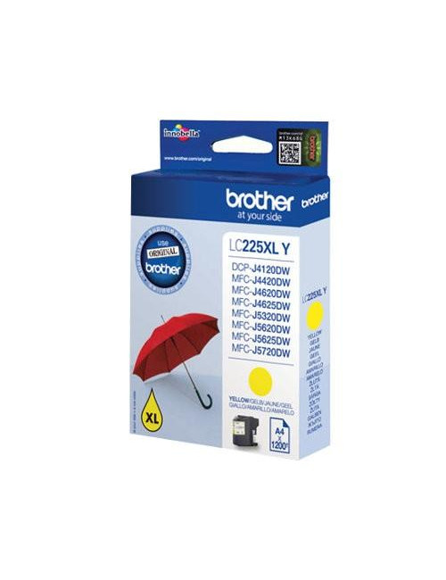 Brother LC225XLY Ink Cartridge, Yellow