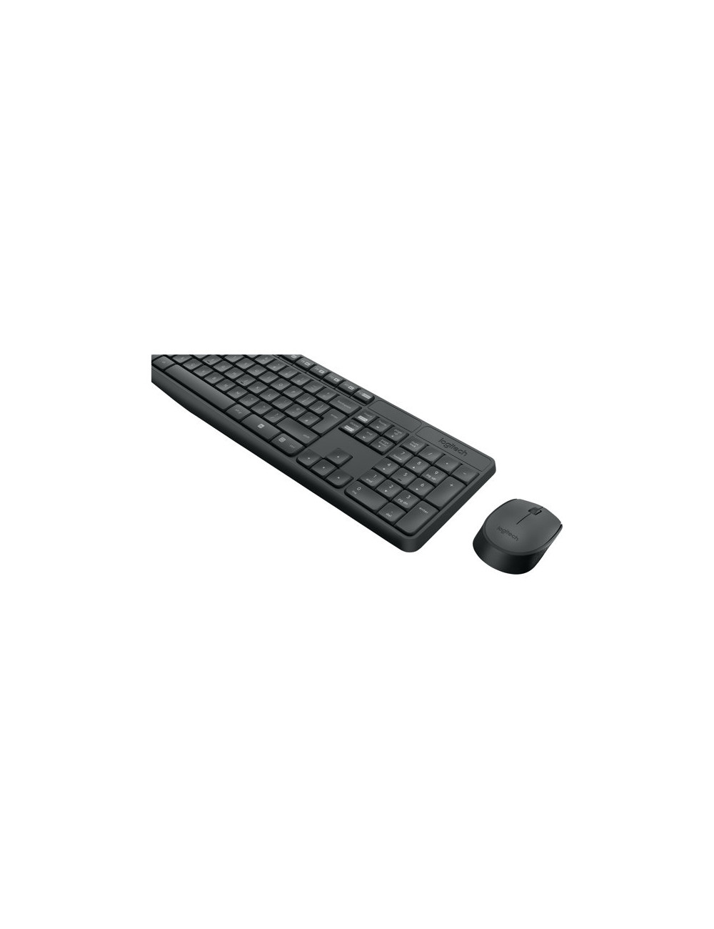 Logitech MK235 Keyboard and Mouse Set, Wireless, Mouse included, Batteries included, US, Black, 475 g