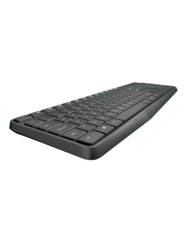 Logitech MK235 Keyboard and Mouse Set, Wireless, Mouse included, Batteries included, US, Black, 475 g