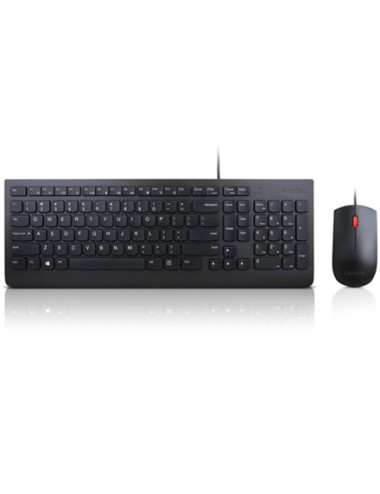 Lenovo Essential Wired Keyboard and Mouse Combo - US English with Euro symbol