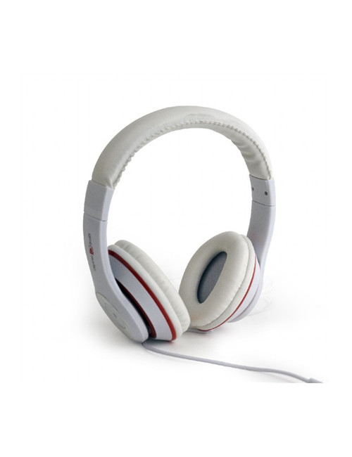 Gembird MHS-LAX-W Stereo headset "Los Angeles" Wired, On-Ear, Microphone, White, 3.5 mm, White