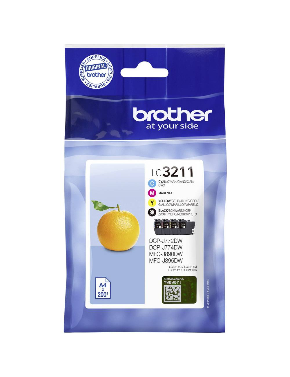 Brother Multipack LC3211VALDR Cartridge, Black, cyan, magenta, yellow